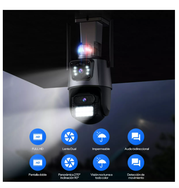 Cámara de Vigilancia HD 8MP – Seguridad Exterior Inteligente