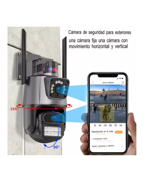 Cámara de Vigilancia HD 8MP – Seguridad Exterior Inteligente