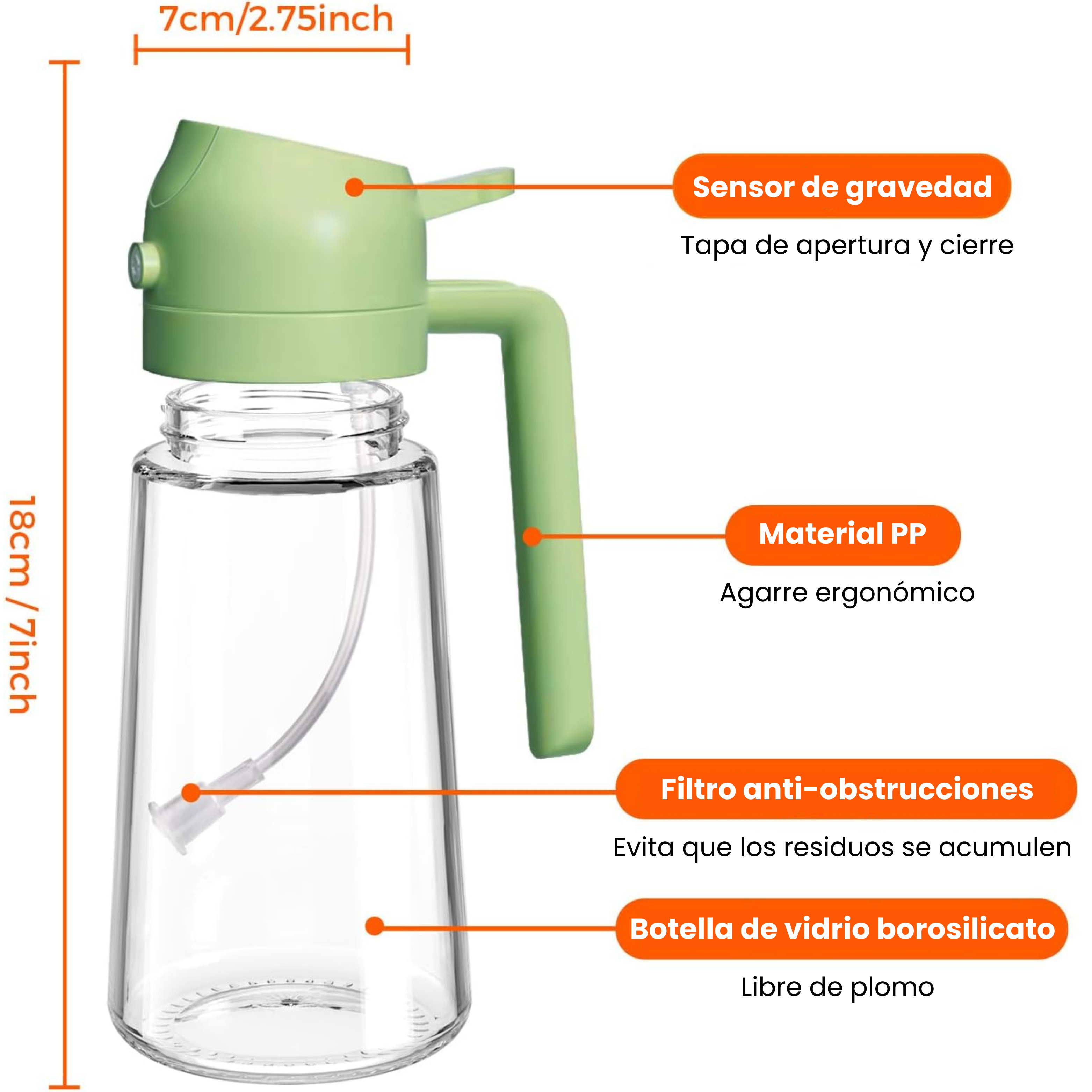 OilMaster® 2 en 1 – Control total: spray + chorro