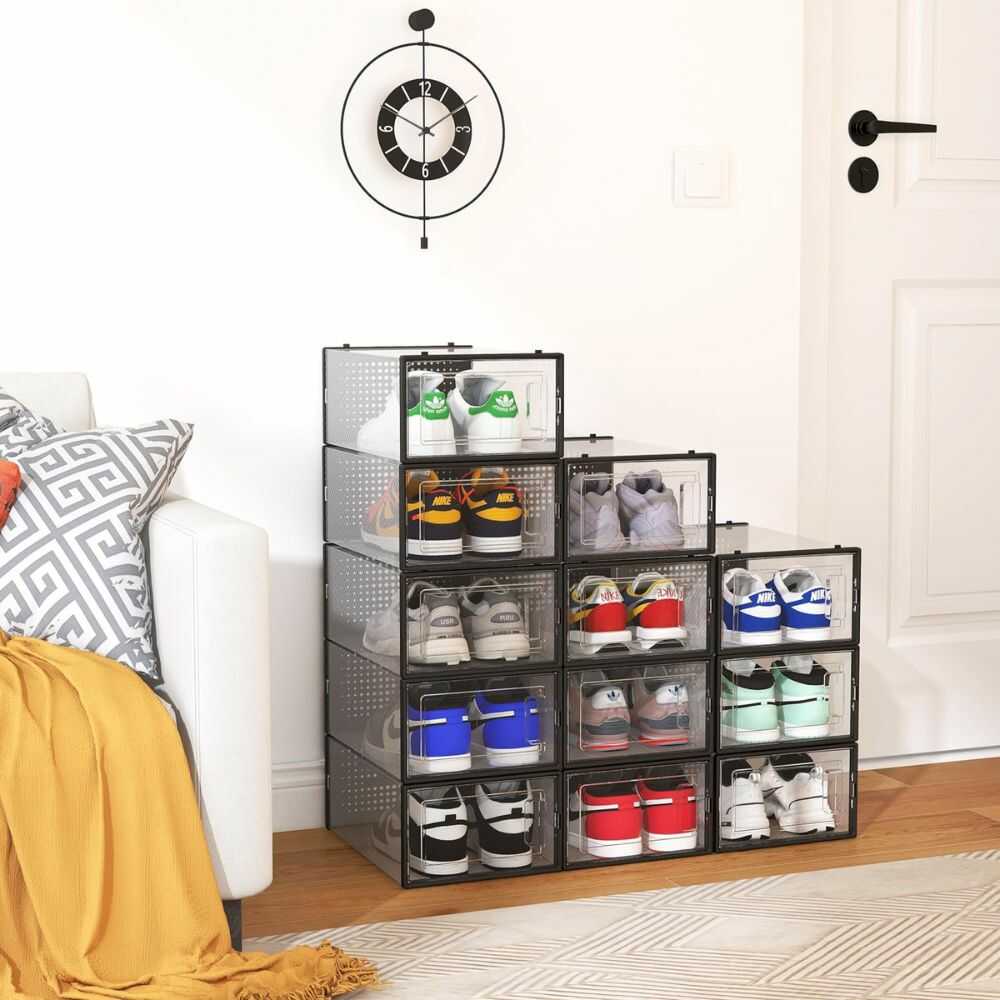 (6 Cajas) ORGANIZADOR APILABLE PARA ZAPATOS