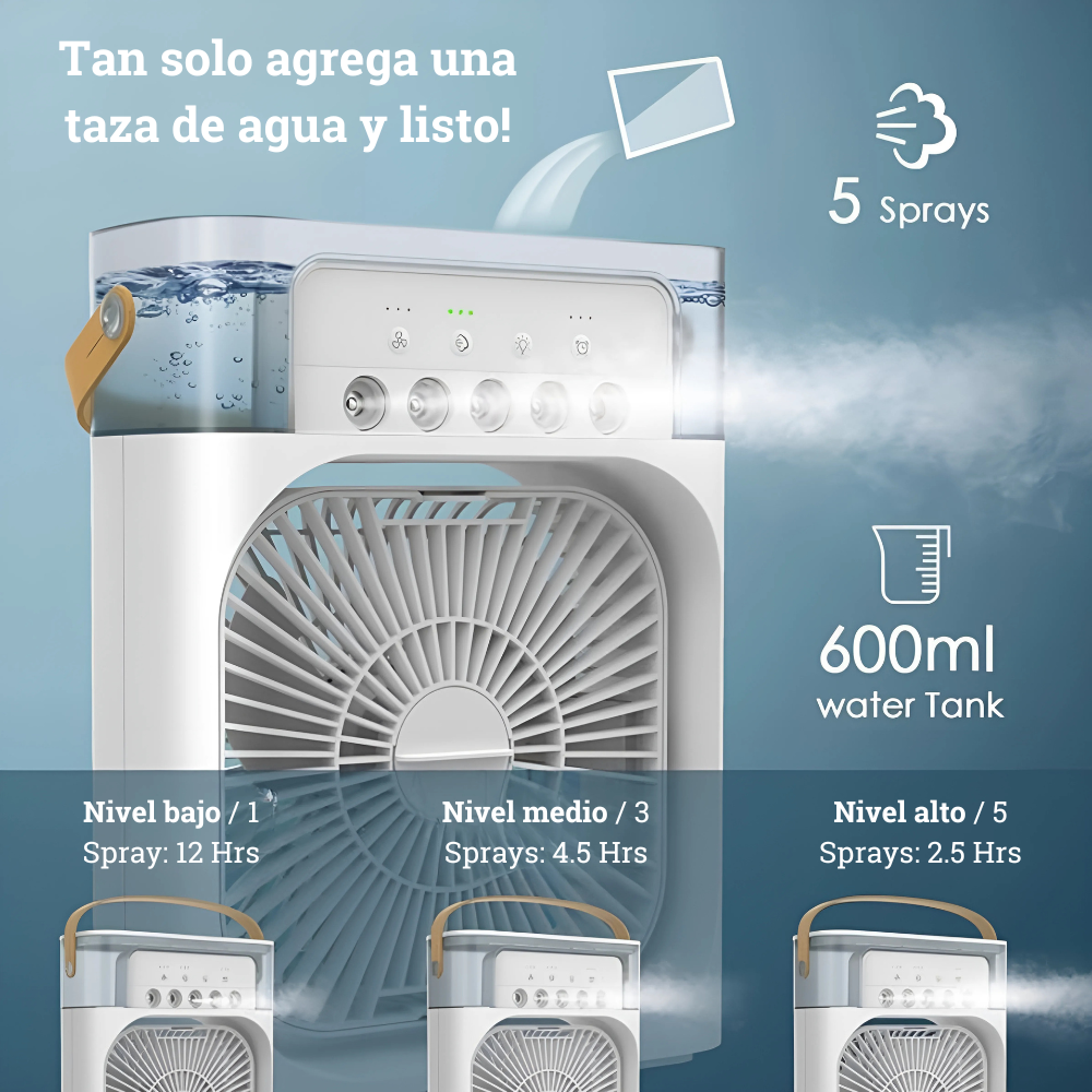 AirFlex® - Ventilador Portátil Con Humificador